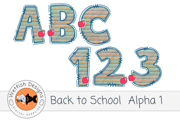 Back to School Alphabet 1 with Numbers
