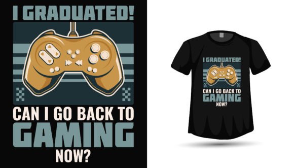 Graduation Back to School Gaming Tshirt: A Creative Print-on-Demand Asset