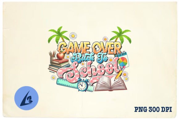 Over Back to School Sublimation PNG