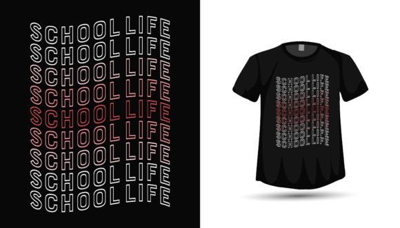 School Life Back to School T-shirt Design – Creative Print-on-Demand Templates