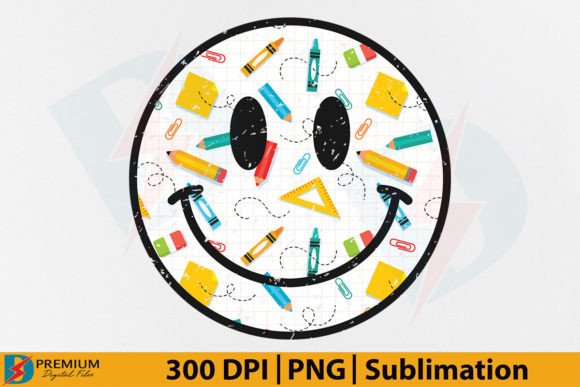 Smiley Face Back to School Teacher PNG