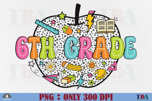 Teacher 6th Grade Back to School Dots
